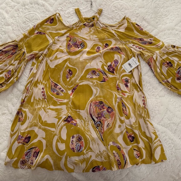 Free People Drift Away shirt dress L - Picture 3 of 6